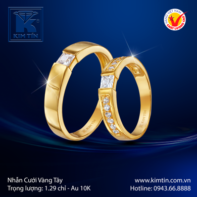 Nhẫn Cưới Vàng Tây 