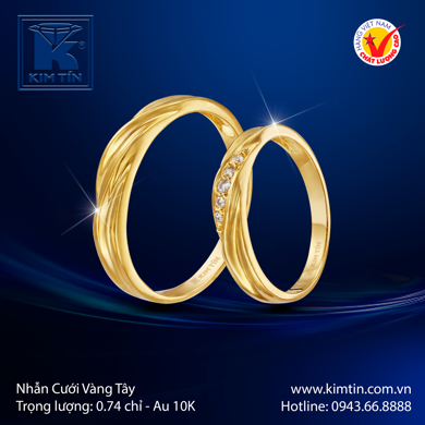 Nhẫn Cưới Vàng Tây 