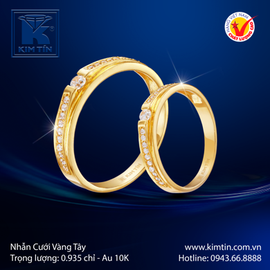 Nhẫn Cưới Vàng Tây 