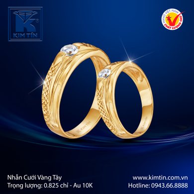 Nhẫn Cưới Vàng Tây 