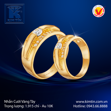 Nhẫn Cưới Vàng Tây 