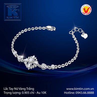 Lắc tay Nữ Vàng trắng