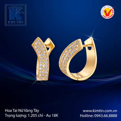 Hoa tai Nữ Vàng tây 