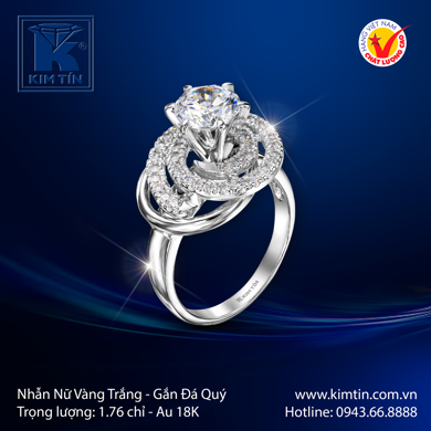 Nhẫn Nữ Vàng trắng