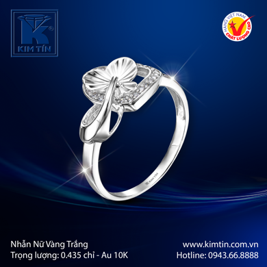 Nhẫn Nữ Vàng trắng 