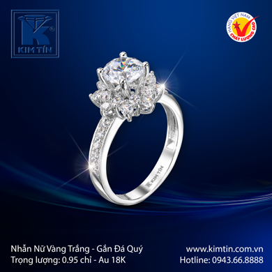 Nhẫn Nữ Vàng trắng 