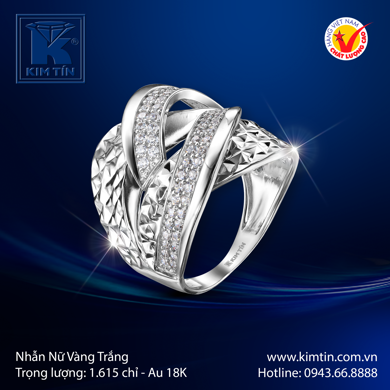 Nhẫn Nữ Vàng trắng 