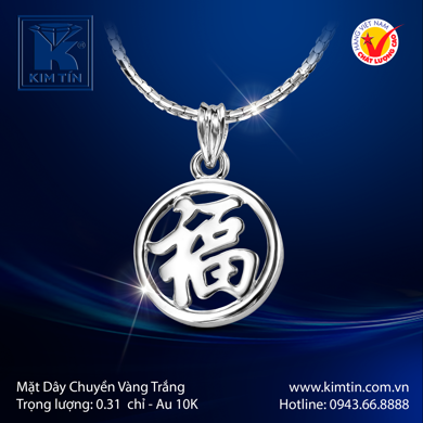 Mặt Dây chuyền Vàng trắng