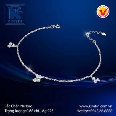Lắc chân Nữ Bạc