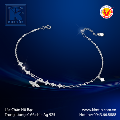 Lắc chân Nữ Bạc 