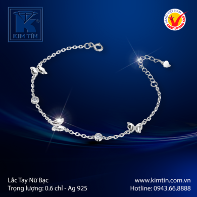 Lắc chân Nữ Bạc 