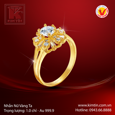 Nhẫn nữ Vàng 24K Cao cấp 