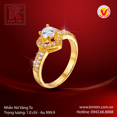 Nhẫn nữ Vàng 24K Cao cấp 