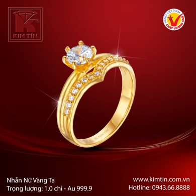 Nhẫn nữ Vàng 24K Cao cấp 
