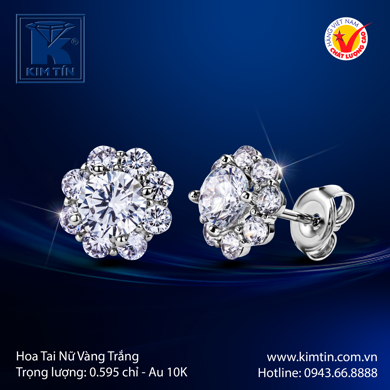 Hoa tai Nữ Vàng trắng