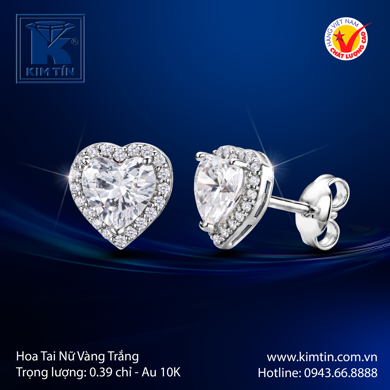 Hoa tai Nữ Vàng trắng