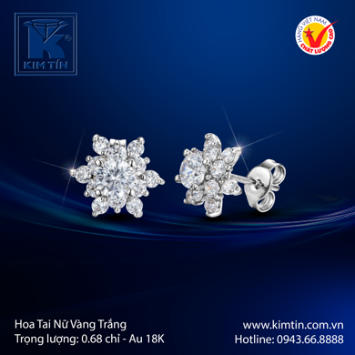 Hoa tai Nữ Vàng trắng