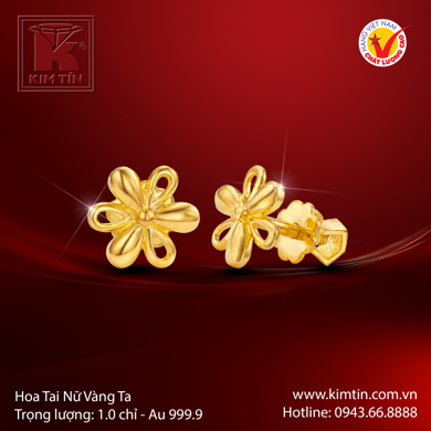 Hoa tai Nữ Vàng 24K Cao cấp