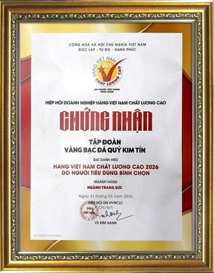 Tập đoàn Vàng bạc Đá quý Kim Tín tiếp tục đạt danh hiệu “Hàng Việt Nam Chất Lượng Cao 2026”