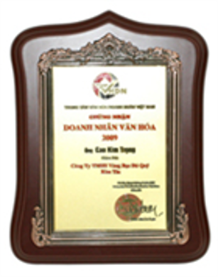 Tổng Giám đốc Công ty VBĐQ Kim Tín – Doanh nhân văn hoá