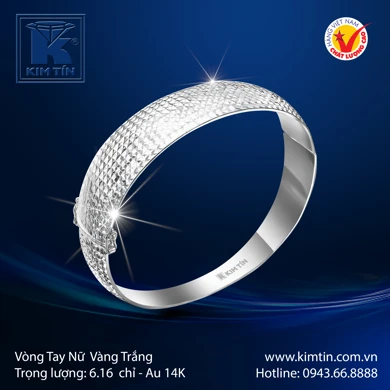 Vòng Tay Vàng Trắng 14K