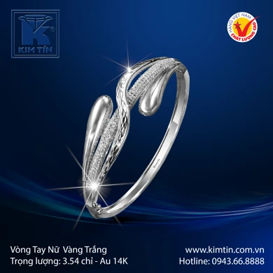 Vòng Tay Vàng Trắng 14K