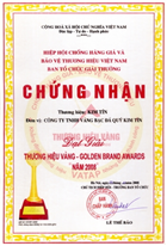 Kim Tín _""Thương hiệu vàng"" trong sản xuất kinh doanh và uy tín trên thị trường