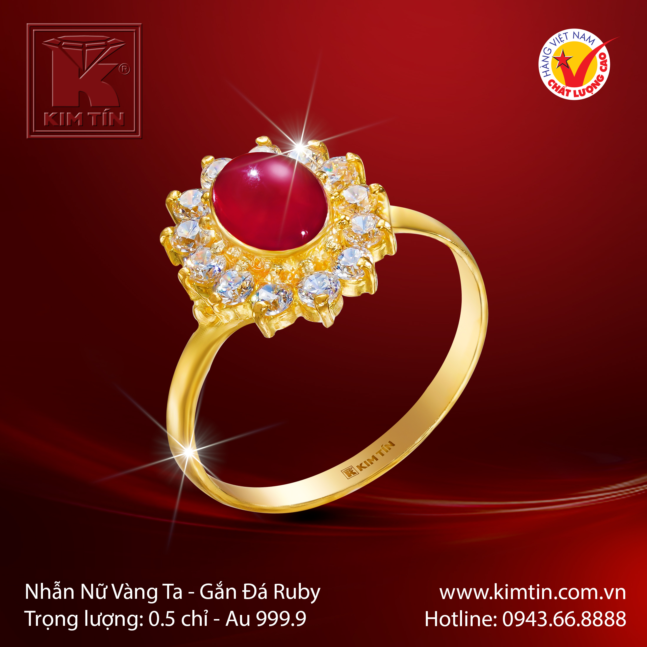 Nhẫn Nữ Vàng 24K